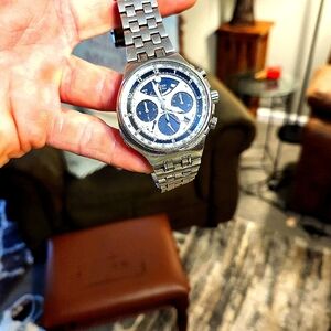 Mens Citizens Eco Drive Caliber 2100 stainless stainless band